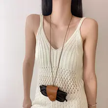 革製ネックレス【マグネット付き・眼鏡クリップ・ロングデザイン・アクセサリー】