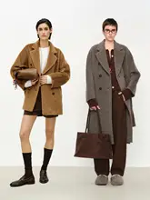 ペルー原毛使用のロングコート【フラップカラー・イタリア製・極上の柔らかさ】