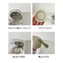 高耐熱のシンプルな透明ガラスカップ【コンパクト・カフェ用・女性向け・持ち運び便利】