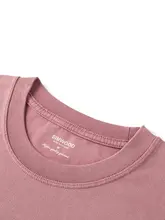 夏用ゆったりフィットTシャツ【水洗い加工・雪花模様・短袖】