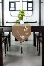高級刺繍入りテーブルランナー【防水・中華スタイル・長方形・ティーテーブル用】