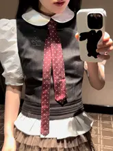 デザイン感溢れる復古風ハンドメイドネクタイ【ストライプ・2WAY・おしゃれなアクセサリー】