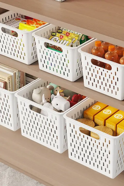 プラスチック収納ボックス【デスク上整理用・お菓子・おもちゃ収納・多用途】