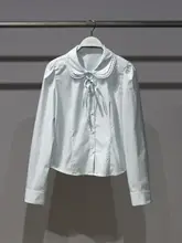 甘美な印象の長袖シャツ【冬用・シンプルデザイン・女性用】