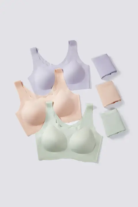 夏用極上の柔らかさのブラトップ【快適な無痕デザイン・美背タイプ】（セットアップ対応）