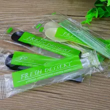 厚手プラスチック製デザートスプーン【使い捨て・個包装・アイスクリーム・プリン用】