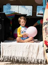Voda Beba 男の子用水着【長袖・日焼け防止・分体式・赤】
