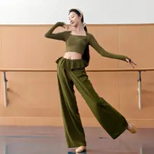 シンプルで快適なダンスウェア【春秋用・長袖・バレエスタイル・日常着】