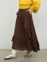 不規則なドット柄のワンピーススカート【夏のリゾートスタイル・女性用】（セットアップ対応）