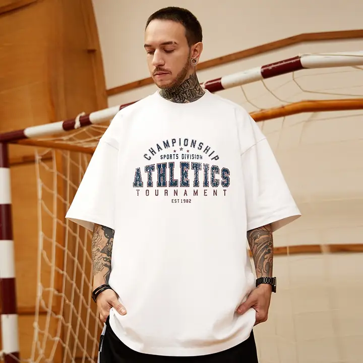 極上の柔らかさ コットン素材 メンズ 半袖Tシャツ【ワイドフィット・ストリートスタイル】