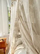 高級 蚊帳【ロマンティックなホワイトレース・フロアスタイル・木目調支柱】