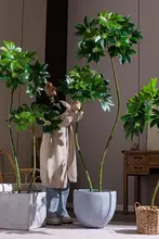 高級感ある造形の造花樹【インテリア装飾用・リビング・スタンドタイプ】