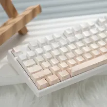 透光加工のPBT素材キーボードカバー【グラデーション・五面熱昇華・サイド刻印・雲中の蝶ランデザイン】