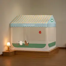 蚊帳 ベッドテント キッズ ボーイズ ガールズ 転倒防止 遮光 かわいいデザイン 室内用