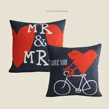 モダンデザイン 男女兼用 厚手コットンリネン製 車用腰枕・ソファ用抱き枕・お昼寝用クッ  ション【白黒デザイン】