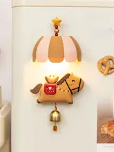 可愛い馬のマグネット式ドアベル【室内装飾・子供部屋用・クリスマスギフト】
