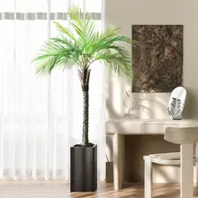 大型 本物そっくり 植物 グリーン植木鉢 偽ココヤシ室内 ショッピングモール 装飾