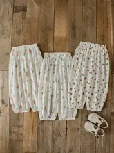 小花柄の蚊除けパンツ【夏用・子供用・軽やかで通気性良好・フィット】