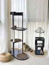 キャットタワー ペット キャットベッド 天然木 人気 デザイン感