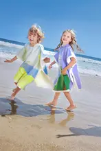 子供用バスタオル・スイミングバスローブ【極上の柔らかさ・吸水速乾・海やプール用】（セットアップ対応）