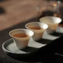 学古馬蹄杯【陶器製・手作りの茶室用茶器】