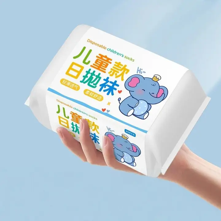 子供用使い捨て靴下【秋用・中筒・旅行必需品・臭い防止】