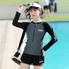 男女兼用 速乾タイプの分体水着【長袖・スリムデザイン・温泉・日焼け対策】（セットアップ対応）