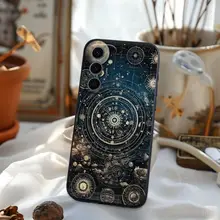 宇宙星座デザインの三省のスマートフォンケース【Galaxy S24/S25/S23対応・浮き彫り・全包型シリコン】