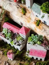 コンクリート フラワーポット 多肉植物用 アートオブジェ 家庭園芸