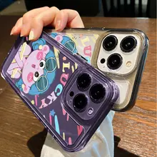 SENBO iPhone 15用スマホケース【透明・全包タイプ・衝撃吸収・個性的デザイン】