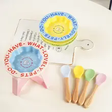 猫用 フードボウルラック【防倒設計・鉄製・花柄デザイン】