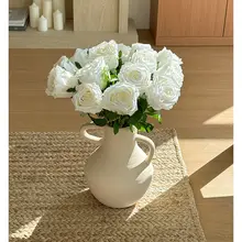 高級感漂う保湿手触りのバラ造花【インテリア装飾・DIY花束・撮影用小物】