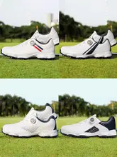 PGA メンズ ゴルフシューズ【幅広ソール・防滑スパイク・防水・スポーツ用】