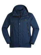 PIONEER CAMP デニムカラー三合一アウトドアジャケット【男女兼用・防水・防風・登山用】（セットアップ対応）