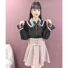 リボン付きチュール素材のフレアミニスカート【可愛いデザイン・二重リボン】