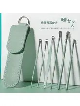 耳かき工具【綿密なデザイン・ミントグリーン・ステンレス製・家庭用】（セットアップ対応）