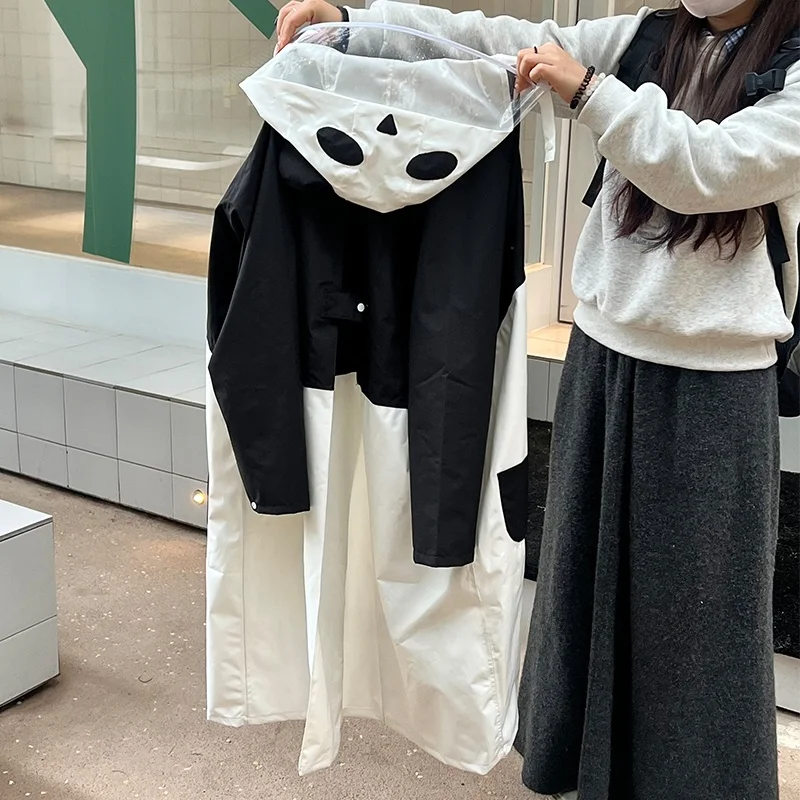 14度の雨に強い防水レインコート：かわいいパンダデザインのロングタイプが実際の使い勝手を解説