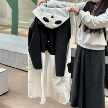 レインポンチョ 大人用 パンダデザイン ロング丈 全身カバー 防水 大雨対応 通学 電動自転車 バイク おしゃれ