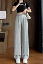 夏用薄手コットンワイドパンツ【女性用・グレー・フィット・カジュアル】（セットアップ対応）