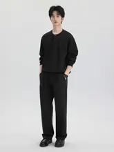 春用高級感の天絲と綿混紡の薄手透湿ワイドストレートパンツ【男性用・フィット】