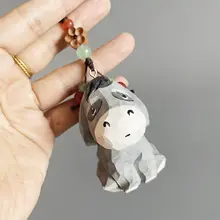 ユニークなデザイン！手作り彫刻のキーリング【バッグチャーム・ギフト向け】