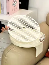 調整可能なソファサイドテーブル【隙間収納・水切りトレイ付き】