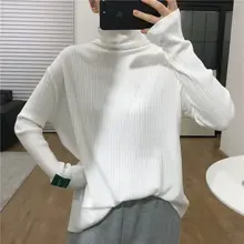 ハイネックニットトップス【軽量・ゆったりデザイン・秋冬用・レディース】