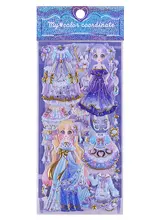 かわいいプリンセス風着せ替えステッカー【ダブルレイヤー・立体デザイン・子供用ギフト】
