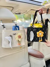 車載ゴミ箱＆ティッシュボックス【多機能・後部座席用・収納ラック】