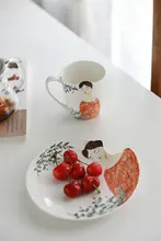 北欧風 陶器製コーヒーカップセット【おしゃれな紅茶・マグカップ・カジュアルデザイン】