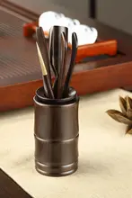 KP8 黒檀木製 茶道六君子セット【茶夹・カップ夹・功夫茶具・茶道アクセサリー】