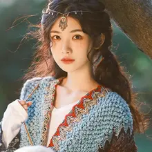 民族風デザインの女性用ケープ【旅行用・軽量・羽織りスカーフ】