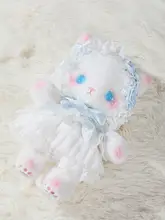 猫のぬいぐるみバッグ【青・手作り・ロリータスタイル・リボン付き・肩掛け・斜め掛け対応】