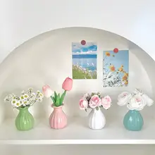 インテリア装飾用 小型花瓶【フェイクフラワー・オフィスやリビングに最適】